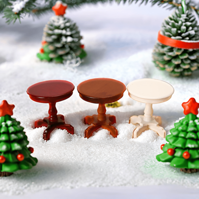 1 pezzo 1:12 Tavolino da caffè bianco, quadrato, rotondo, in noce, rosso, per mobili in miniatura per casa delle bambole, decorazione bianca, mobili per bambole, carino tavolino da caffè in miniatura, delicato tavolino laterale, mobili in miniatura, adatto come regalo