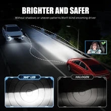 HYNBYZJ 2 件 3D 360 H7 LED 汽车大灯泡 Canbus H9 H11 雾灯 9006 Hb4 9005 Hb3 LED 即插即用汽车灯 6000K 12V - 白色 - 查看 3