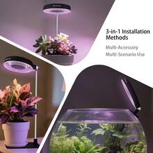 2/4pcs, Grow Lights Indoor Plants,  Full Spectrum LED Plant Grow Light, Seedling Starter Light, Compact Plant Lamp, Full Spectrum Solar-Mimicking Plant Lamp- Adjustable Height & Brightness For Indoor Plants (Succulents, Flowers And Small Plants), ‌Smart Hydroponic Grow Light System With Auto-Dimming & Timer - Energy Efficient LED For Indoor Water-Based Plant Farming. - Đen-4 cái - Xem 2