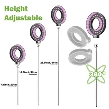 2/4pcs, Grow Lights Indoor Plants,  Full Spectrum LED Plant Grow Light, Seedling Starter Light, Compact Plant Lamp, Full Spectrum Solar-Mimicking Plant Lamp- Adjustable Height & Brightness For Indoor Plants (Succulents, Flowers And Small Plants), ‌Smart Hydroponic Grow Light System With Auto-Dimming & Timer - Energy Efficient LED For Indoor Water-Based Plant Farming. - Đen-4 cái - Xem 6