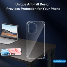 1 件装热销防震手机气囊保护壳：适用于荣耀 400、荣耀 400 Pro、荣耀 400 Lite，兼容 和荣耀 X9b 手机。手机壳、手机套、手机保护套，国际版，非国内版。 - 無色 - 查看 4