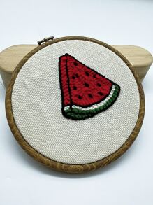 复古绣花箍 - 圆形/椭圆形仿木纹绣花箍，适用于刺绣工艺品、缝纫和 DIY 十字绣框架的辅助工具