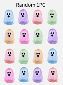 100/50/20/10/1 件万圣节夜光迷你鬼魂，有趣的装饰礼物万圣节派对装饰，适用于万圣节、主题派对、DIY 派对装饰配件、桌面装饰、花园装饰 - 彩色 - 查看 10