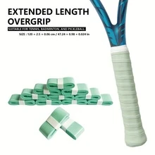 Tay cầm vợt tennis 6 món, cao su phẳng thấm mồ hôi và chống trượt, tăng cường tiếp xúc giữa tay và vợt, ngăn ngừa trượt trong các cuộc thi đấu căng thẳng, giữ cho tay cầm chắc chắn và tay khô ráo, thấm hút mồ hôi hiệu quả, mềm mại và hấp thụ sốc - Nhiều màu - Xem 9