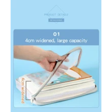 Ergonomic Design Durable Nylon Transparent Zippered Mesh File Organizer Bag With Multiple Compartments, Perfect For Office, Student, And Home Storage, Desk Storage