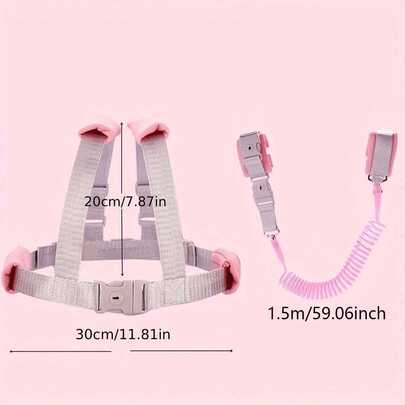 Children Anti-Lost Traction Rope, Suitable For Traveling With Kids; Baby Anti-Slip Rope And Anti-Slip Wristband Dual-Purpose Design; Multifunctional Traction Spring Rope