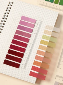 800 tờ/gói, 4 kiểu giấy nhớ PET trong suốt, tab ghi chú, tập ghi nhớ màu nhạt, nhãn dán chỉ báo, 4 kiểu hỗn hợp 1 gói, dùng cho đồ dùng học tập, trở lại trường - Nhiều màu - Xem 10