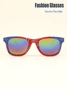 1 Pair Kids/Adults Spider Cartoon Frame Coated Lens Classic Retro Casual Fashion Glasses, Suitable For Daily, Holiday, Party Use