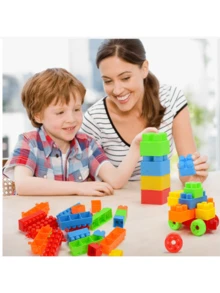 Children's Large Building Blocks Plastic Toy, DIY Assembly Early Education Puzzle Toy, Preschool Gift, Halloween, Christmas Gift - Multicolor - View 6
