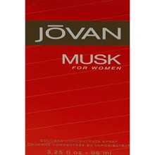 Jovan Musk para Mujeres Eau De Cologne Spray 2 Fl Oz (Paquete de 1), Notas de Jazmín, Ámbar y Neroli, Fragancia para Mujeres, Duradera, Fragancia Diaria, Tamaño de Viaje
