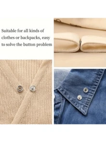 50/100/200 件彩色实心和空心按扣，不锈钢钳子按扣套件，适用于工艺品、缝纫、手工制作、服装、裤子、围兜、帽子、鞋子、雨伞、缝纫初学者安装教程（按扣颜色随机） - 彩色 - 查看 6