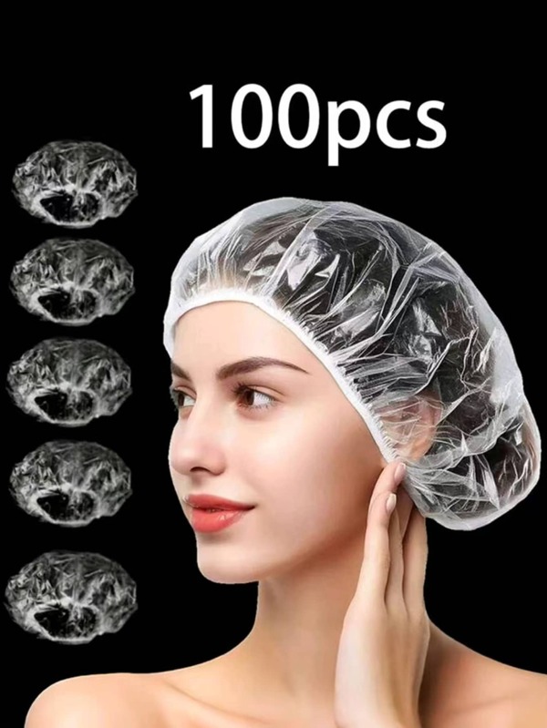 10/50/100/300 Stücke Plastik Einweg Duschkappen, Haarfärbung Duschkappen, Plastik Schönheitssalon Kappen, dehnbare Badezimmer Haarkappen, multifunktionale Einwegbeutel, Badezimmer Accessoires für Sommerpflegeartikel, Muttertag, Badezimmer Dekorationen für Mütter Zuhause, Geschenke für die Schulanfang, Badezimmer Dekorationen Zuhause und Essentials für den Schulstart im Sommer.