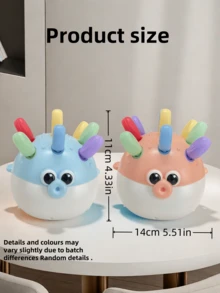 嬰幼兒河豚蒙特梭利學習套裝，早教組裝計數分類玩具，精細動作與手眼協調智能訓練玩具，適合男孩女孩，節日禮物，兒童玩具，紓壓玩具，兒童紓壓玩具 - 河豚拼插玩具 - 查看 10