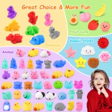 Efisday 65Pcs Squishy Toys For Kids, Mini Kawaii Mochi Squishies Party Favors, Cute Animal Stress Relief Toys, Classroom Prizes, Christmas Goodie Bag Fillers, Birthday Gifts, Desk Decorations - Squishy Toys - 查看 3