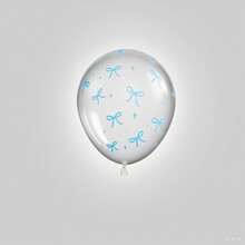 Ballons avec nœud bleu, 20/30 ballons bleus et blancs de 12 pouces avec imprimés de nœuds, spécialement conçus pour les fêtes d'anniversaire de jeune fille, les décorations de fiançailles de la mariée, Halloween, jolies décorations de ballons.