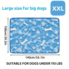 Almohadilla de enfriamiento grande para perros, almohadilla de enfriamiento para perros y gatos, almohadilla de enfriamiento para mascotas, almohadilla de enfriamiento de seda de hielo lavable para verano para camas de perro, perreras, transportines y asientos de coche