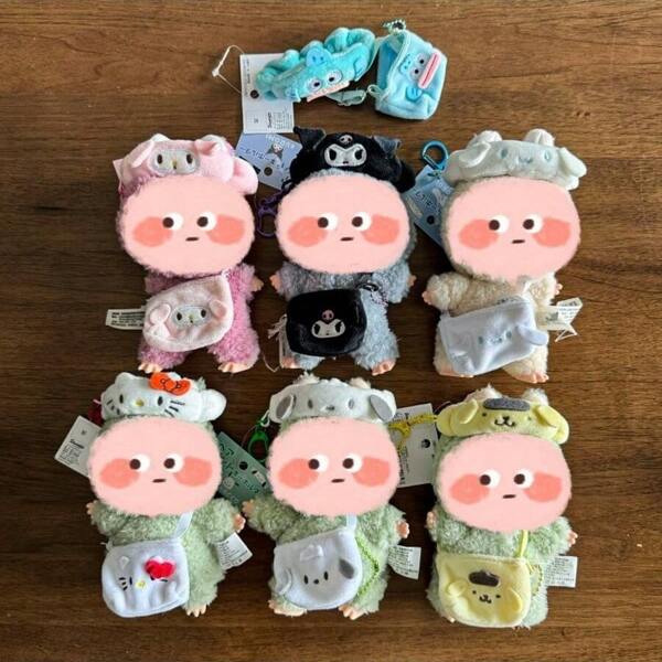 Sanrio Sanrio Doll Accessories Suitable For Labubu Pendant, Headband, Crossbody Bag, Doll Bag, Kuromi, Hello Kitty Cat Changeable Decor Accessories