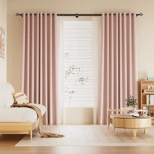 IsEasy Curtain Rod 25mm Curtain Rod 1 Track 2 Tracks Stainless Steel Metal 80-280cm - Black-2-läufig - View 9
