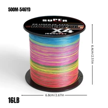 JESHEUPEY - Línea trenzada de alta calidad de 4 hebras, especialmente diseñada para la pesca de carpas y pesca en el mar, línea de pesca tejida de 8 hebras de alta resistencia