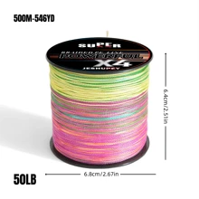 JESHEUPEY - Línea trenzada de alta calidad de 4 hebras, especialmente diseñada para la pesca de carpas y pesca en el mar, línea de pesca tejida de 8 hebras de alta resistencia