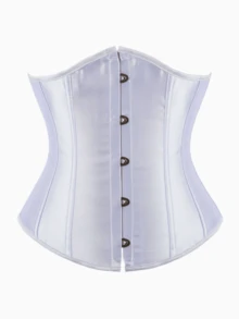 Plus Size Retro Satin Corset Belt For Women, Non-Stretch Satin Waist Cincher, Off-Shoulder Tie Bust Shaping, Suitable For Party, Carnival, Halloween And Other Occasions - Multicolor - View 4