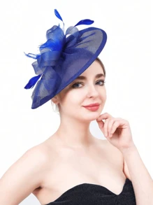 Vintage Fashion Wedding Sinamay Charming Hat Derby Party Hat All White Retro Church Kentucky Ascot Hat Bridal Headband Elegant Women Wedding Accessories Mini Hats Tiny Hats Fascinator Mini Top Hat Mini Cap