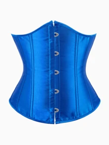 Plus Size Retro Satin Corset Belt For Women, Non-Stretch Satin Waist Cincher, Off-Shoulder Tie Bust Shaping, Suitable For Party, Carnival, Halloween And Other Occasions - Multicolor - View 17