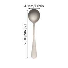 1 pieza Cuchara de sopa de acero inoxidable, cuchara agrandada y reforzada, mango largo, cuenco de sopa grande, conjunto de cucharas para hogar y hotel, regalo de Navidad, útiles escolares