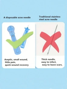 50pcs/100pcs/200pcs Disposable Acne And Pimple Extractor, Dermatological Acne Removal Tool For Facial Care And Salon