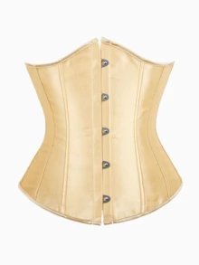 Plus Size Retro Satin Corset Belt For Women, Non-Stretch Satin Waist Cincher, Off-Shoulder Tie Bust Shaping, Suitable For Party, Carnival, Halloween And Other Occasions - Multicolor - View 5