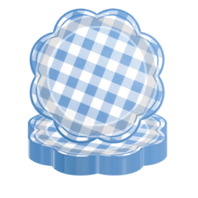 10/20/40/60pcs,Gingham Party Supplies Paper 7inch Plates Disposable Set Cutlery For Checkered Dinner Wedding Party Favor,Camp Gingham Paper Plates Gingham Checkered Bachelorette Party Supplies Glamping Birthday Dinner Plates Summer Bridal Shower Decorations Camping Themed Party Favors BabyShower(Blue ,Green And Pink) - Multicolor - View 4