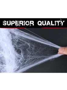 万圣节门帘、墙壁、入口处用白色恐怖布，带有白色蜘蛛网