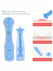 50pcs/100pcs/200pcs Disposable Acne And Pimple Extractor, Dermatological Acne Removal Tool For Facial Care And Salon