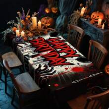 1/20 piezas Mantel vibrante de Halloween - Mantel con patrón espeluznante y genial - Perfecto para Halloween, fiestas temáticas y decoración del hogar, decoraciones, cubiertas protectoras para mesas, decoraciones para fiestas