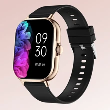 1 pièce Montre connectée unisexe avec bracelet en silicone confortable, écran tactile 1,83", fonction d'appel, rappel d'appel/alarme/message, plusieurs modes sport, suivi d'activité, compteur de pas et de calories, chargement USB, compatible Android et iOS - Affichage TFT 240P, batterie lithium-ion 180 mAh