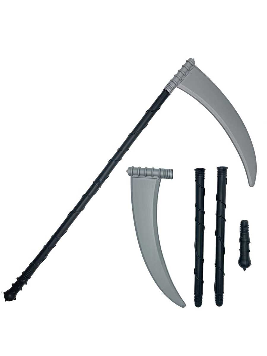 Halloween Grim Reaper Scythe Weapon Toy Prop, Plastic Party Decoration ...