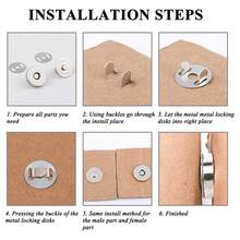 20pcs/4pcs/10pcs DIY Magnetic Buttons, Magnetic Snaps, Wallet Magnetic Bag Fasteners, Cartoon Button Magnetic Invisible Buttons, Clover Magnetic Buttons, Magnetic Sewing Buttons, Sewing Buttons, Metal Invisible Sewing Buttons, Wallet Latch Fasteners - Multicolor - View 8