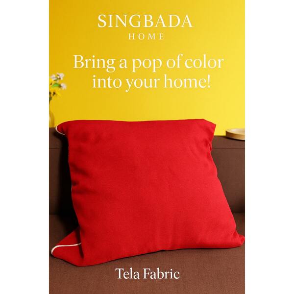 100% Tella Cotton Throw Pillow – With Insert - Soft & Colorful Home Pillow | 60x60 Cm – 6 Vibrant Colors