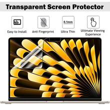 For MacBook Air 13.6" Case (2025-2022) [A3240 M4/ A3113 M3/ A2681 M2], Crystal Clear Plastic Hard Shell & Screen Protector & Keyboard Cover, Anti-Scratch Apple Laptop Protection Set - trong suốt như pha lê - Xem 9