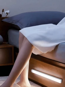 1 件，LED 灯，无线运动传感器 LED 灯，感应灯，可充电磁性夜灯，适用于走廊、厨房、橱柜、楼梯、衣柜、户外壁灯