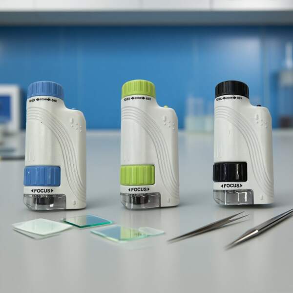 Microscopio per studenti, attrezzatura da laboratorio portatile per osservare campioni ed insetti, giocattolo per esperimenti scientifici