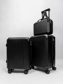 Set Of 2 Suitcases With 1 Toiletry Bag - Black - View 1