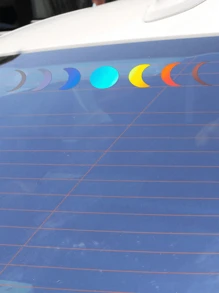 1 Pc Moon Phases Car Sticker, Lunar Chiaroscuro Mystical Witch Vinyl Banner Decal For Car Back Windshield, Water Bottle, Laptop - Easy To Apply