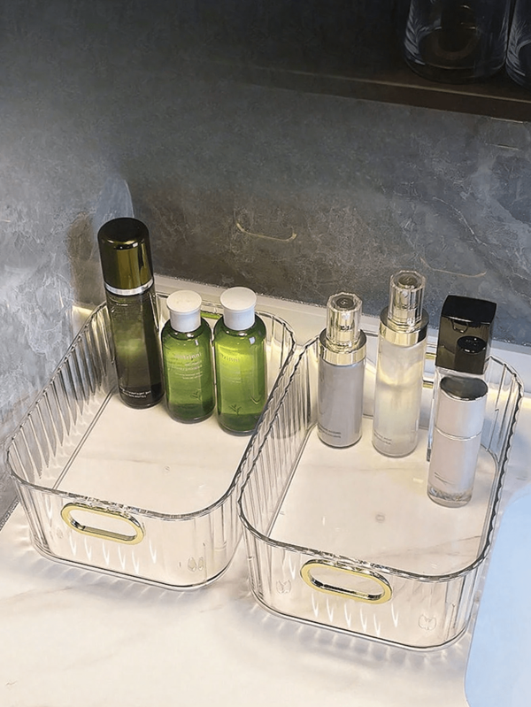 1/2/3 pièces Ensemble de boîtes de rangement multifonctionnelles - Convient pour les cosmétiques, les collations, etc. - Organisateur en plastique pour la cuisine, la salle de bain et le dortoir