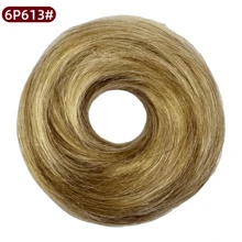 1/3 Pieces Bun Human Hair Messy Dount Hair Buns Updo Chignon With Elastic Hair Exension For Women Daily Slouchy Hair Accessories