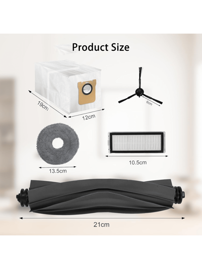 Compatible Dreame L20 Ultra Complete Robot Stofzuiger Cleaner, Spare Parts Includes Main Brush, Wipes, Filters, Side Brushes, Cleaner Bags view 7