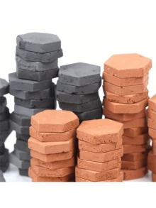 30Pcs/100Pcs 1/16 Scale Simulation Miniature Hexagon Red Brick Model ForDIY Fairy Dollhouse Garden Accessories Decorations