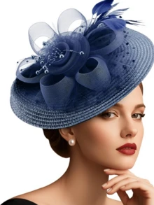 1Pc Ffascinators Hats For Women Fancy Tea Party Hats 2024 Elegant 1950s Kentucky Derby Hats Feather Hair Clip For Bride Wedding Party Birdcage Veil Headband Flower 1920s Headpiece For Horse Race Vintage Bridgerton Fedora Beret Hats 50s Outfit Church Hats Black Veil For Funeral 1940s Dresses Victorian Hat Pillbox Hats Lolita Accessories For Women Girl Birthday Mother's Day Halloween Christmas Gift - Style a - View 14