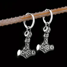 1 pieza Pendiente gótico vintage para hombres - Estilo punk rock, cobre de baja alergia - S8 - Ver 14