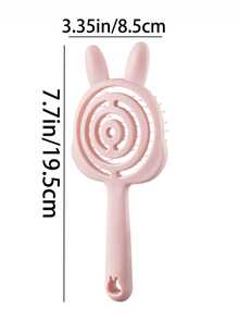 Un peigne à cheveux portable conçu sous la forme d'un petit lapin, qui peut masser le cuir chevelu et convient aussi bien aux cheveux secs que mouillés. Il est idéal pour les voyages, l'utilisation à la maison et les sorties, et fait un excellent cadeau pour la Saint-Valentin.